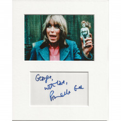 Prunella Gee signed genuine signature autograph display AFTAL