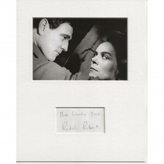 Rachel Roberts signed genuine signature autograph display AFTAL