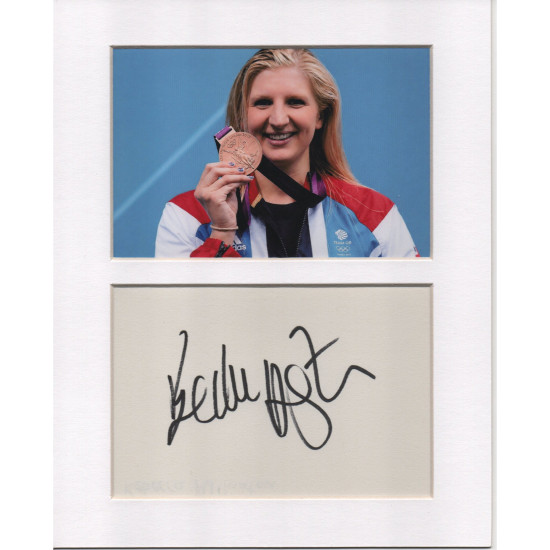 Rebecca Adlington signed genuine signature autograph display UACC RD MANUSCRIPT SOCIETY