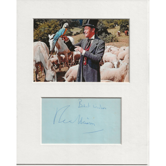 Rex Harrison signed genuine signature autograph display UACC RD MANUSCRIPT SOCIETY