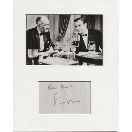Richard Vernon signed genuine signature autograph display AFTAL