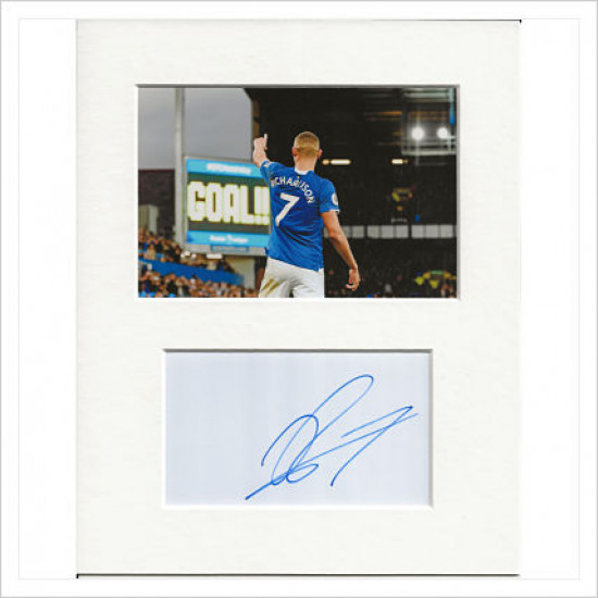 Richarlison signed genuine signature autograph display AFTAL