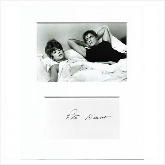 Rita Moreno signed genuine signature autograph display AFTAL