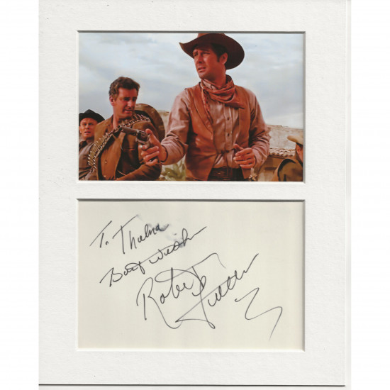 Robert Fuller signed genuine signature autograph display AFTAL