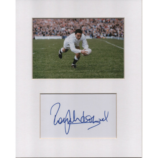 Rory Underwood signed genuine signature autograph display UACC RD MANUSCRIPT SOCIETY
