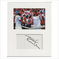 Roscoe Tanner signed genuine signature autograph display AFTAL