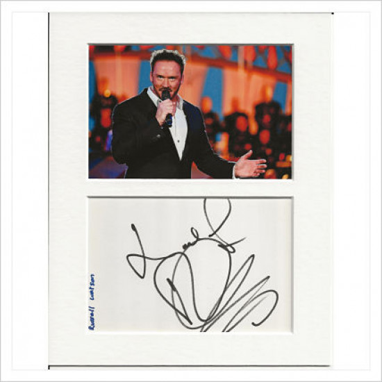 Russell Watson signed genuine signature autograph display AFTAL