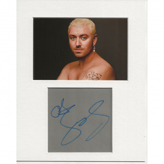 Sam Smith signed genuine signature autograph display UACC RD AFTAL