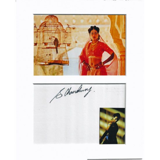 Sarita Choudhury signed genuine signature autograph display UACC RD MANUSCRIPT SOCIETY