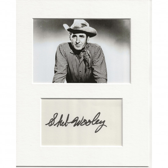 Sheb Wooley signed genuine signature autograph display AFTAL