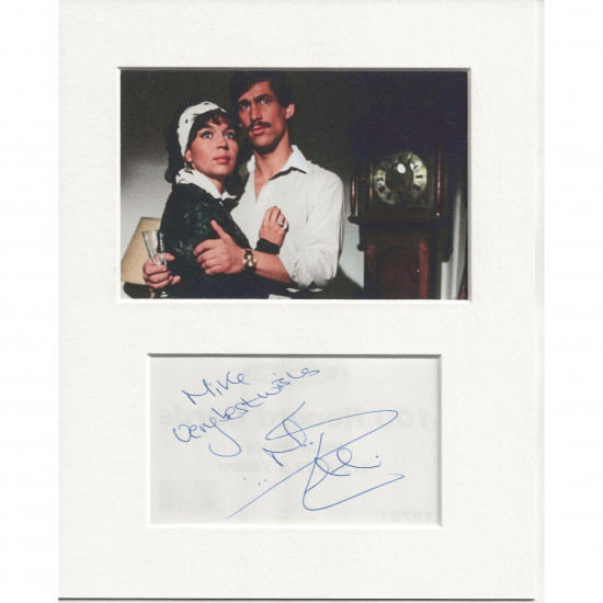 Simon MacCorkindale signed genuine signature autograph display AFTAL