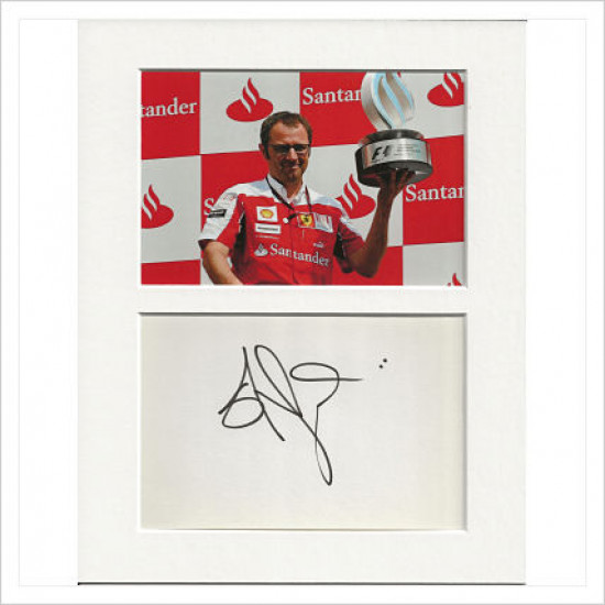 Stefano Domenicali signed genuine signature autograph display AFTAL