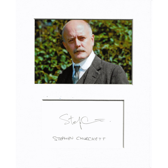 Stephen Churchett signed genuine signature autograph display UACC RD MANUSCRIPT SOCIETY