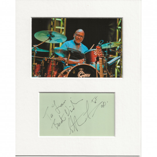 Steve Ferrone signed genuine signature autograph display AFTAL