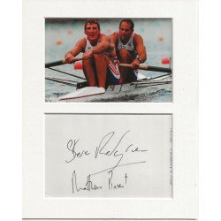 Steve Redgrave Matthew Pinsent signed genuine signature autograph display UACC RD AFTAL