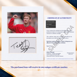 Teddy Sheringham signed genuine signature autograph display UACC RD MANUSCRIPT SOCIETY