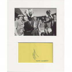 Tommy Docherty signed genuine signature autograph display AFTAL