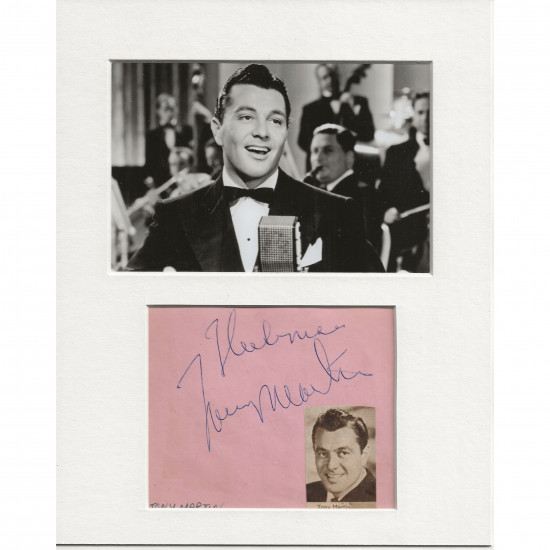 Tony Martin signed genuine signature autograph display AFTAL