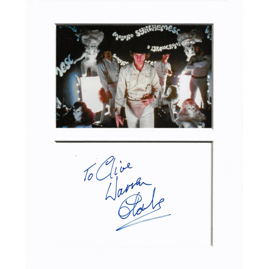 Warren Clarke signed genuine signature autograph display UACC RD MANUSCRIPT SOCIETY