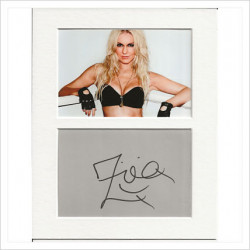 Zoe Salmon signed genuine signature autograph display AFTAL