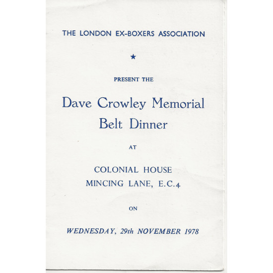 Vintage Boxing Programmes